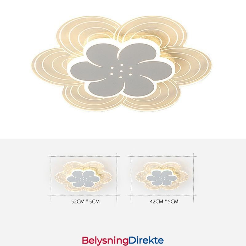 Nydelig Taklampe Med Petal-Motiv, Minimalistisk Akryl