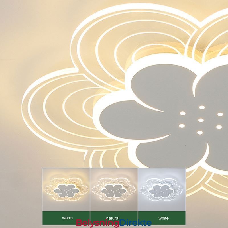 Nydelig Taklampe Med Petal-Motiv, Minimalistisk Akryl