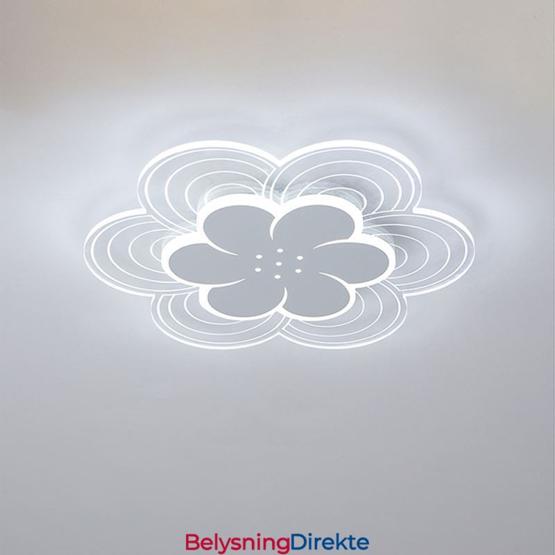 Nydelig Taklampe Med Petal-Motiv, Minimalistisk Akryl