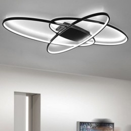 Moderne Oval Innfelt Taklampe I Akryl, Dekorativ Lampe