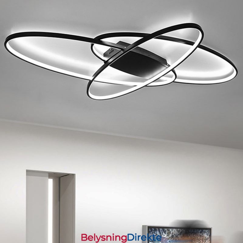 Moderne Oval Innfelt Taklampe I Akryl, Dekorativ Lampe