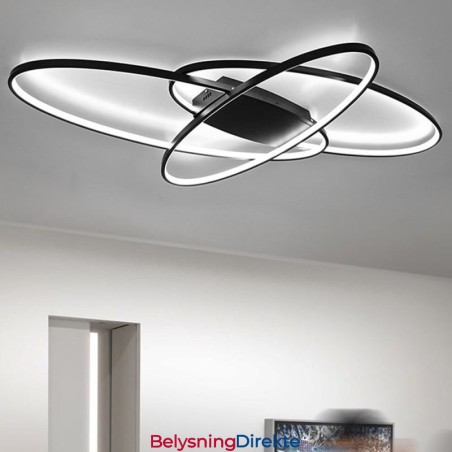 Moderne Oval Innfelt Taklampe I Akryl, Dekorativ Lampe