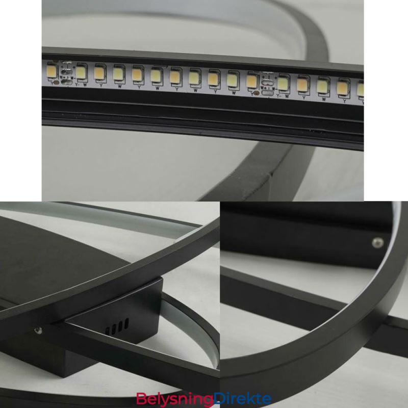 Moderne Oval Innfelt Taklampe I Akryl, Dekorativ Lampe