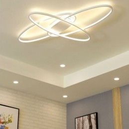 Moderne Oval Innfelt Taklampe I Akryl, Dekorativ Lampe