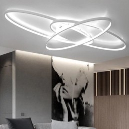 Moderne Oval Innfelt Taklampe I Akryl, Dekorativ Lampe