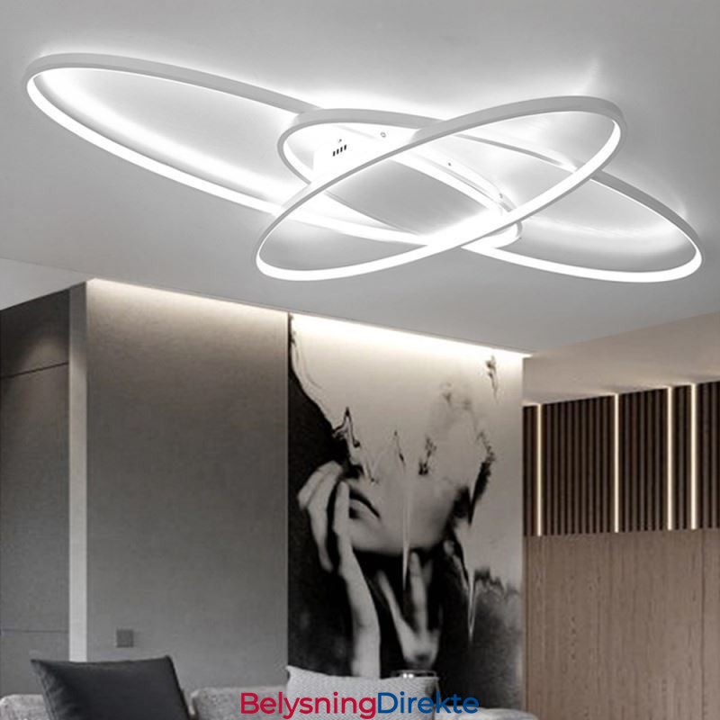 Moderne Oval Innfelt Taklampe I Akryl, Dekorativ Lampe