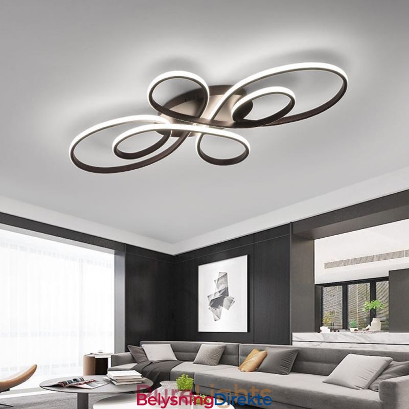 Moderne, Innfelt Taklampe Med Blomsterdesign, Dekorativ Belysning