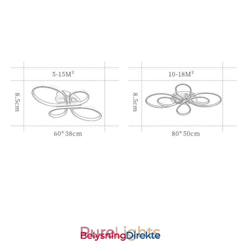 Moderne, Innfelt Taklampe Med Blomsterdesign, Dekorativ Belysning