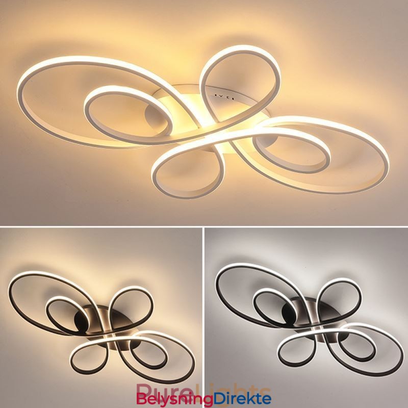 Moderne, Innfelt Taklampe Med Blomsterdesign, Dekorativ Belysning