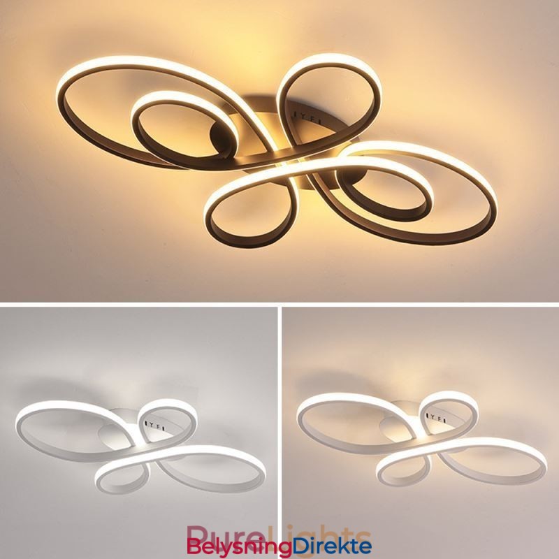 Moderne, Innfelt Taklampe Med Blomsterdesign, Dekorativ Belysning