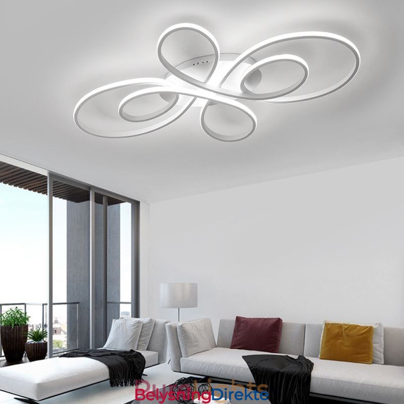 Moderne, Innfelt Taklampe Med Blomsterdesign, Dekorativ Belysning