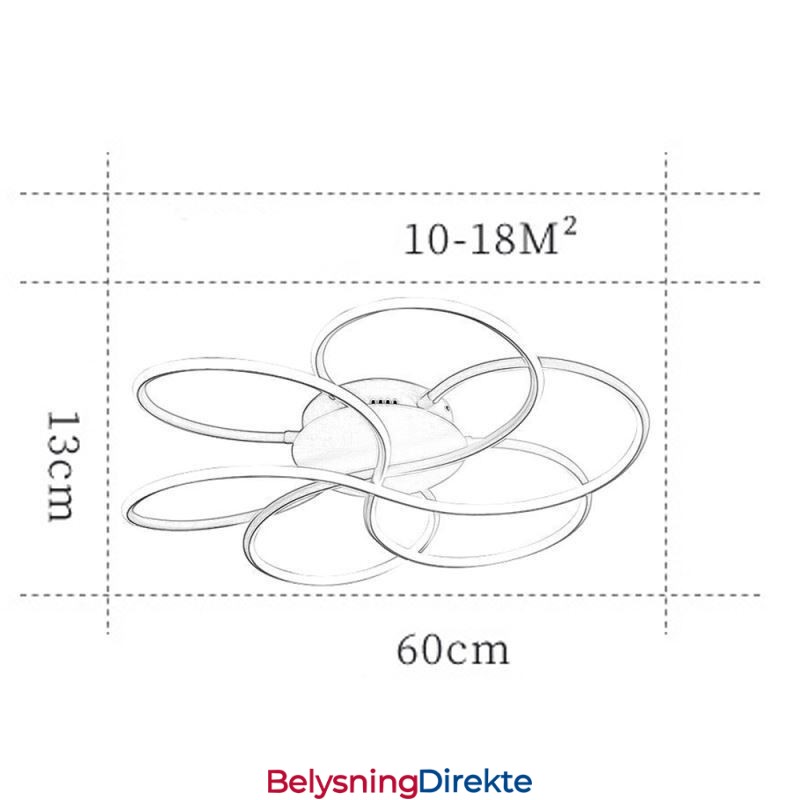 Lineær, Innfelt Taklampe Moderne Blomsterdesignlampe