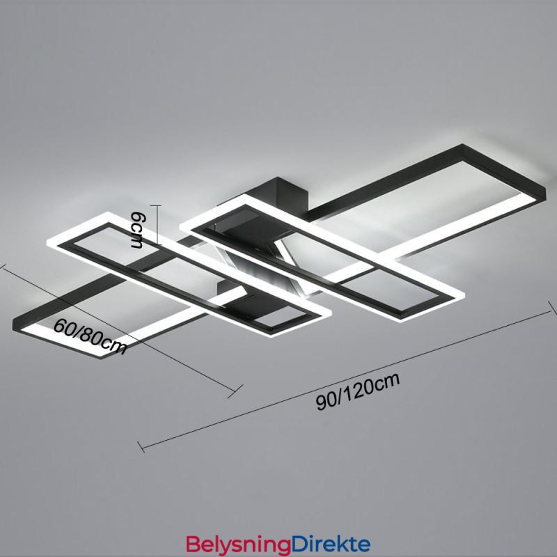 4-Lyss Innfelt Taklampe Moderne Geometrisk Lineær Dekorativ Lampe