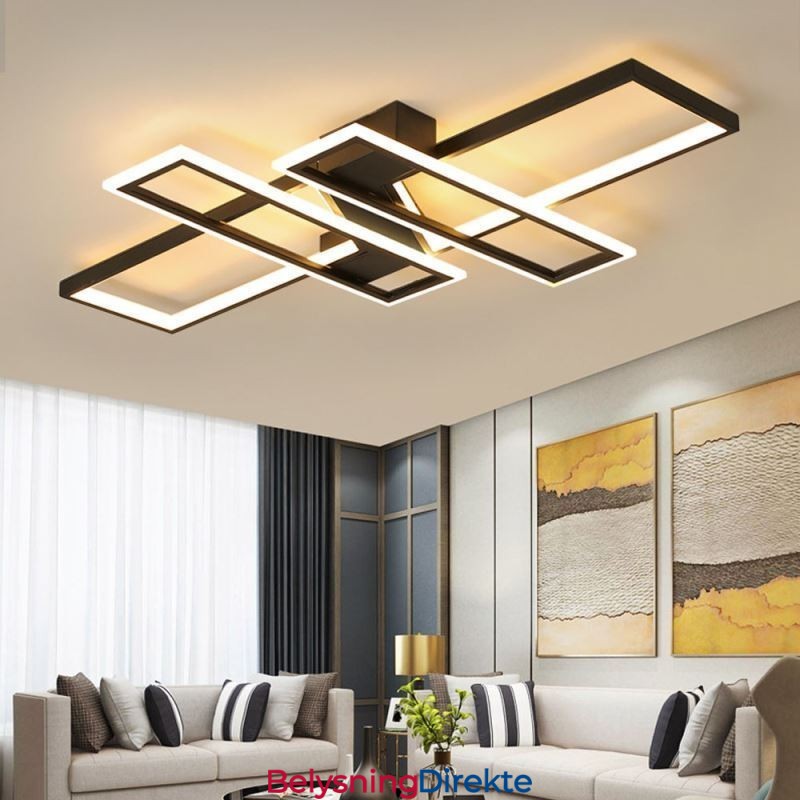 4-Lyss Innfelt Taklampe Moderne Geometrisk Lineær Dekorativ Lampe