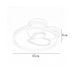 Moderne Innfelt Akryl Dobbeltlags Hjerteformet Taklampe