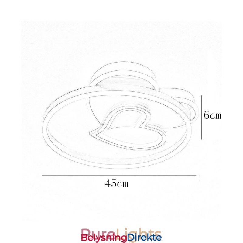 Moderne Innfelt Akryl Dobbeltlags Hjerteformet Taklampe