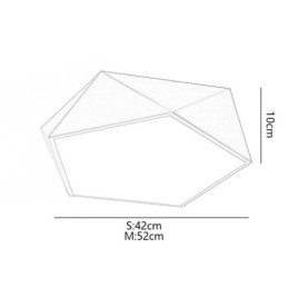 Gull Geometrisk Innfelt Akryl Taklampe