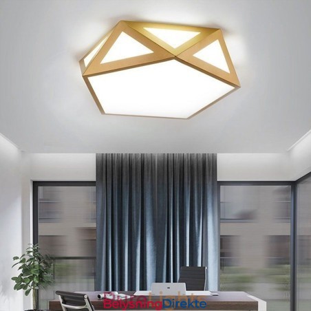 Gull Geometrisk Innfelt Akryl Taklampe