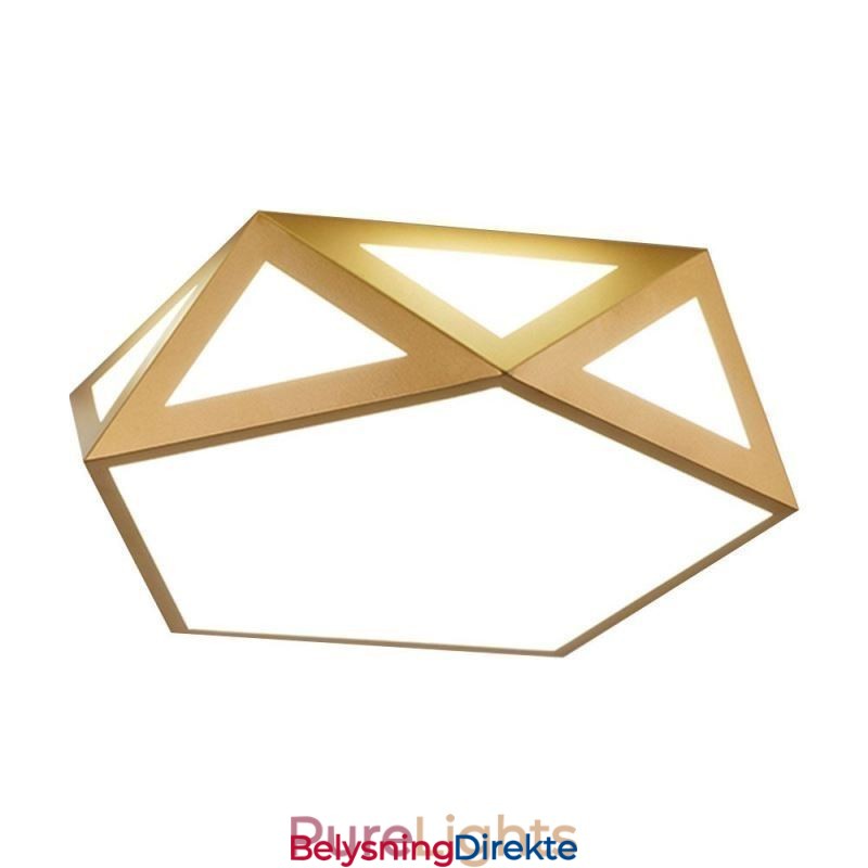 Gull Geometrisk Innfelt Akryl Taklampe