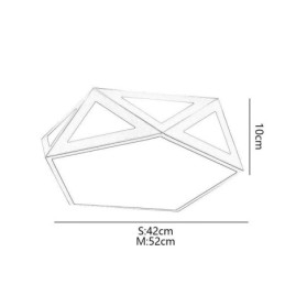 Gull Geometrisk Innfelt Akryl Taklampe