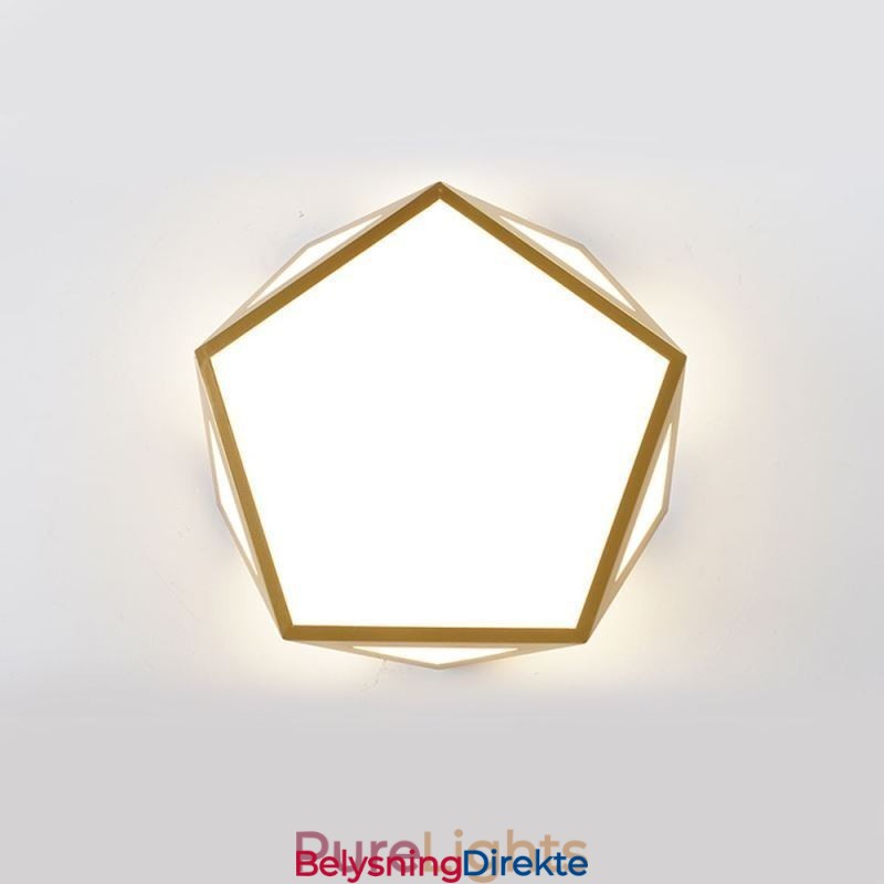 Gull Geometrisk Innfelt Akryl Taklampe