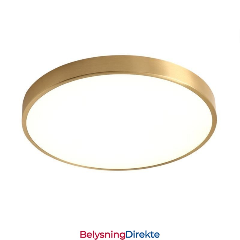 Rund, Innfelt, Moderne, Gyllen Akryl Taklampe