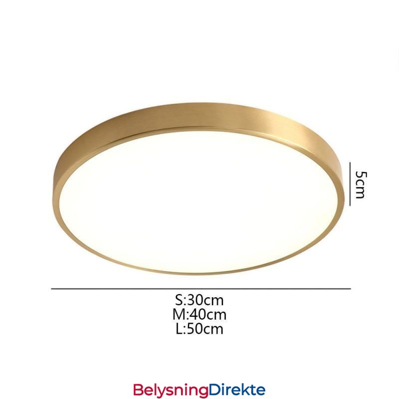 Rund, Innfelt, Moderne, Gyllen Akryl Taklampe