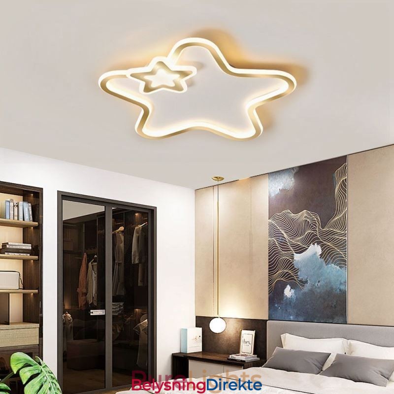 Kreativ Stjerne, Innfelt, Gyllen Stjerne-Taklampe