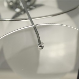 Enkel, Moteriktig Lysekrone I Lys, Røykgrå Glass – Milano