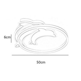 Gullfarget Dolphin Taklampe Med Innfelt Takmontering