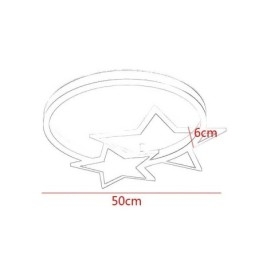 Stjerne Innfelt Taklampe I Akryl Med Dobbel Stjernelampe