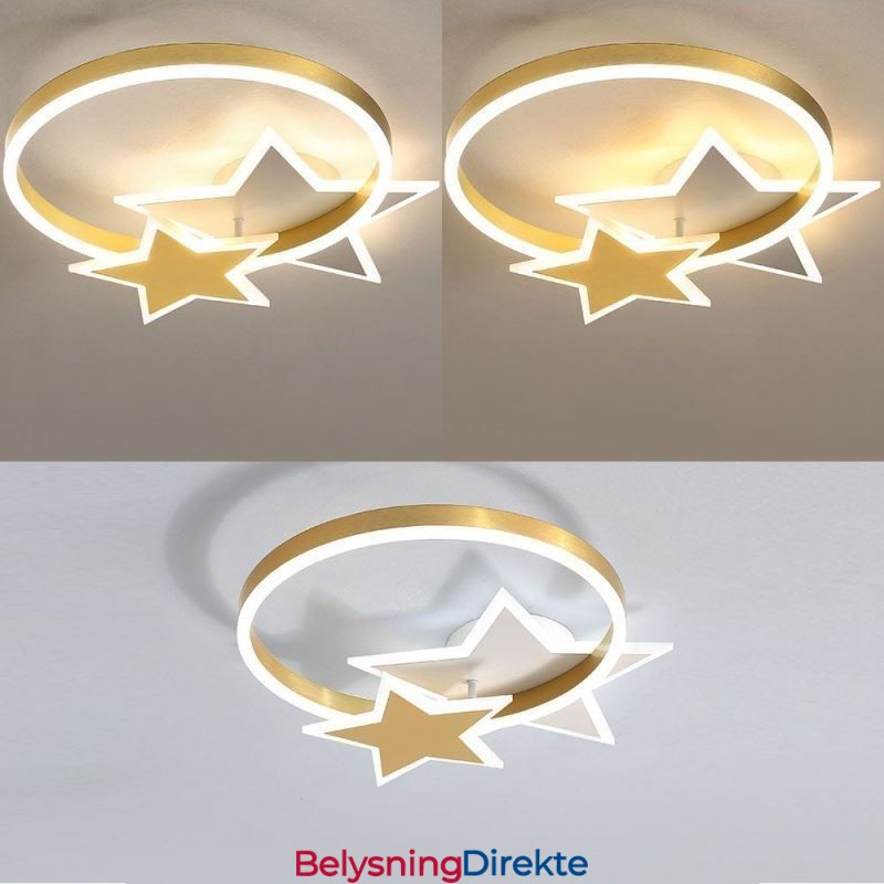 Stjerne Innfelt Taklampe I Akryl Med Dobbel Stjernelampe