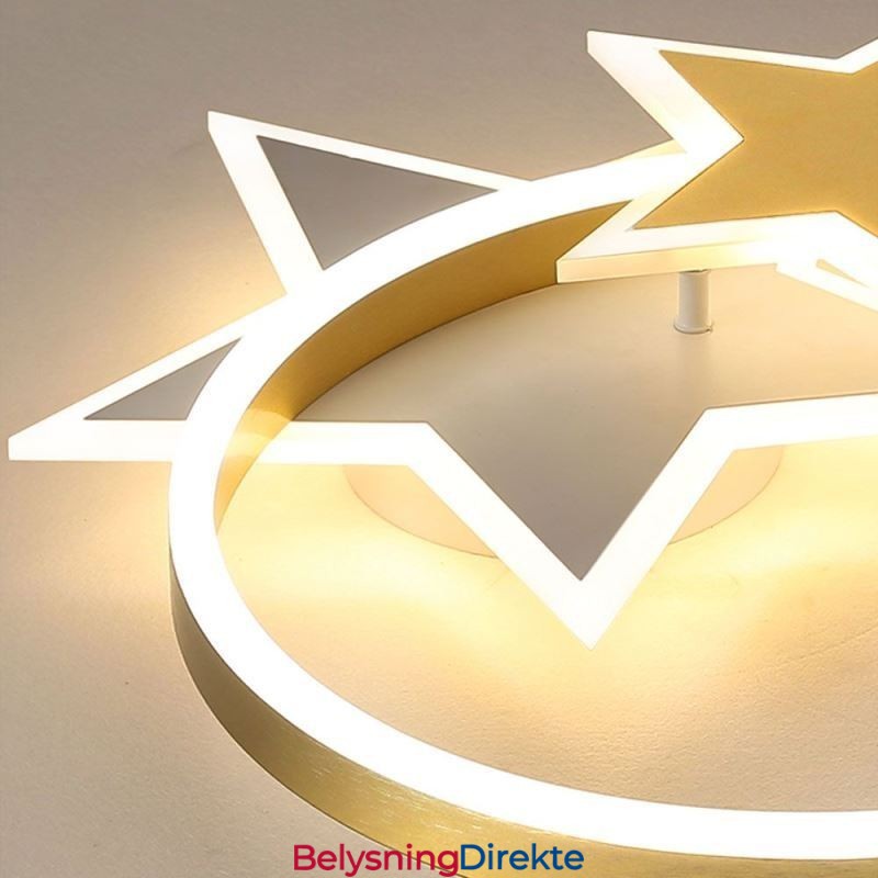 Stjerne Innfelt Taklampe I Akryl Med Dobbel Stjernelampe