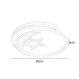 Månestjerne Innfelt Taklampe I Gullfarget Akryl