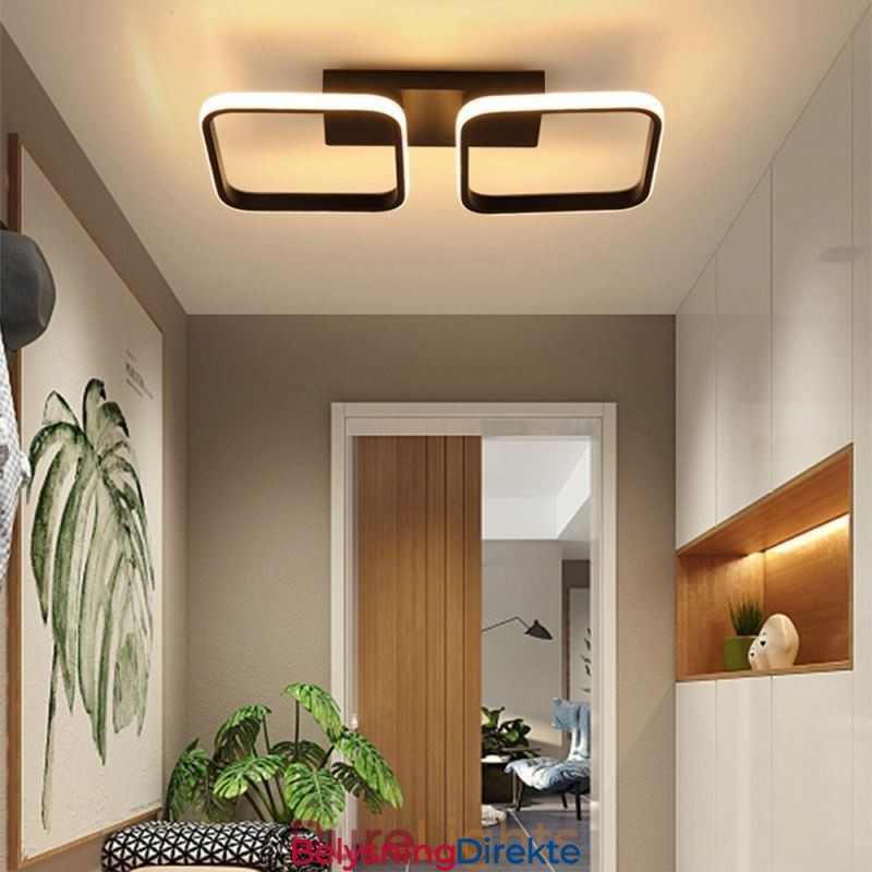 Moderne Minimalistisk Innfelt Akryl Firkantet Ramme Taklampe