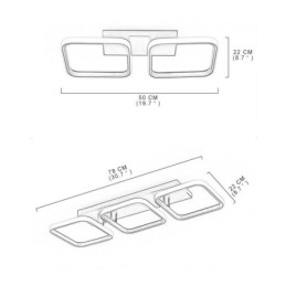 Moderne Minimalistisk Innfelt Akryl Firkantet Ramme Taklampe
