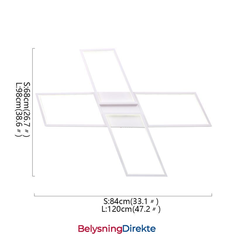 X-Formet, Innfelt Minimalistisk Akryl Taklampe