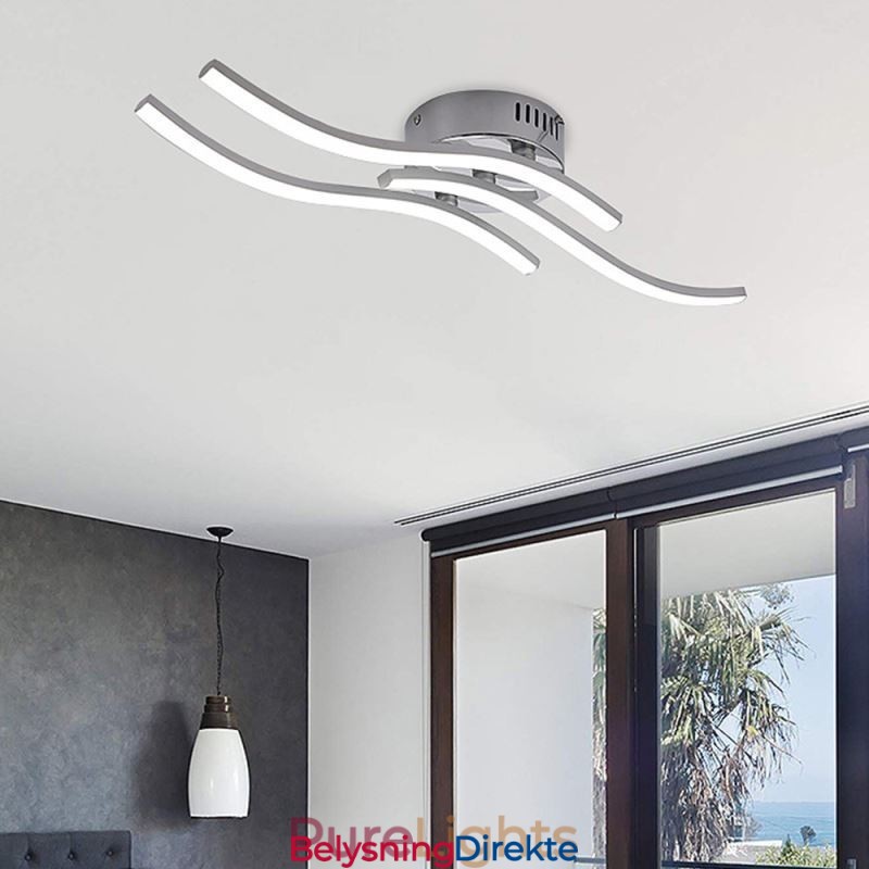 Moderne, Enkel, Innfelt Akrylbølgeformet Taklampe