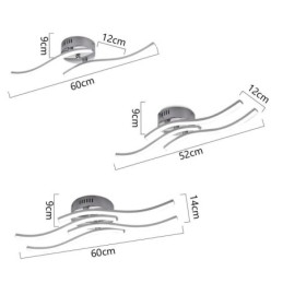 Moderne, Enkel, Innfelt Akrylbølgeformet Taklampe