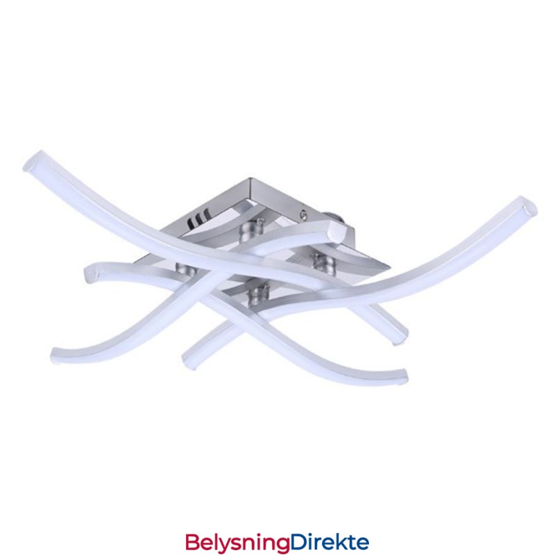 Moderne, Enkel, Innfelt Akryl Taklampe Med 4 Lys, Bølgeformet