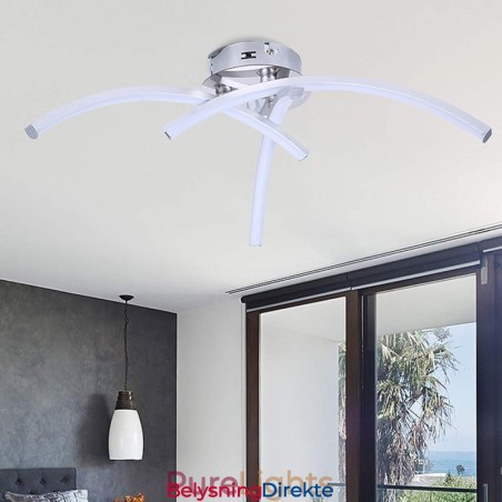 Enkel, Innfelt, Bueformet Akrylkryss-Taklampe