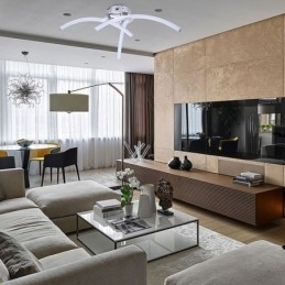 Enkel, Innfelt, Bueformet Akrylkryss-Taklampe