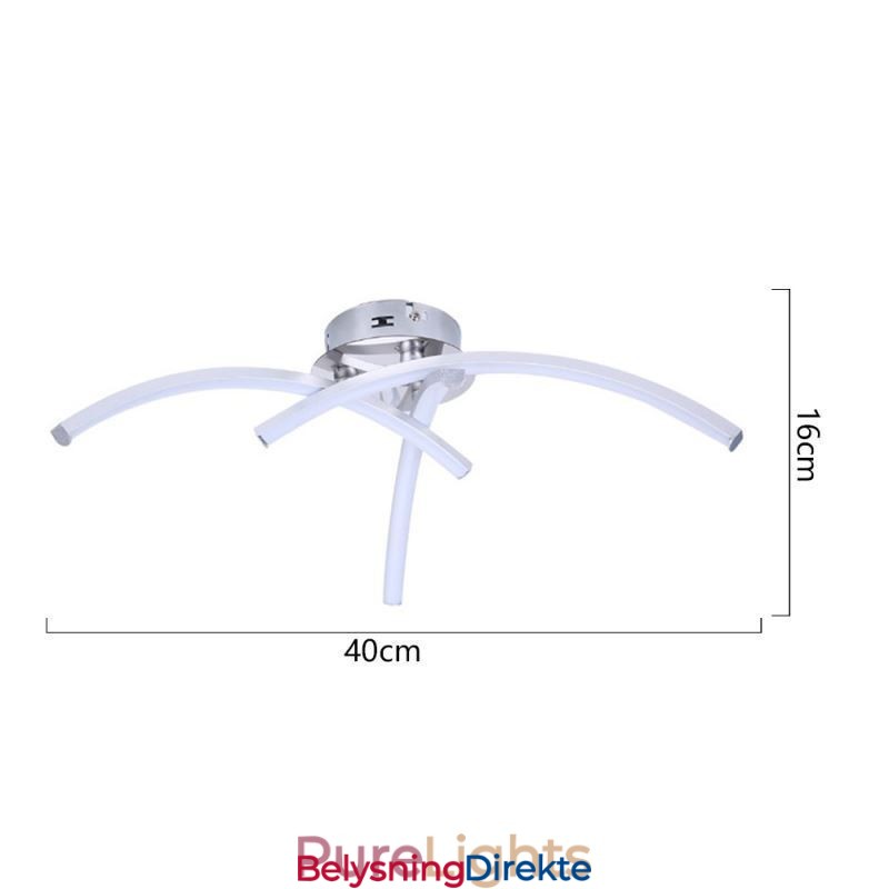 Enkel, Innfelt, Bueformet Akrylkryss-Taklampe