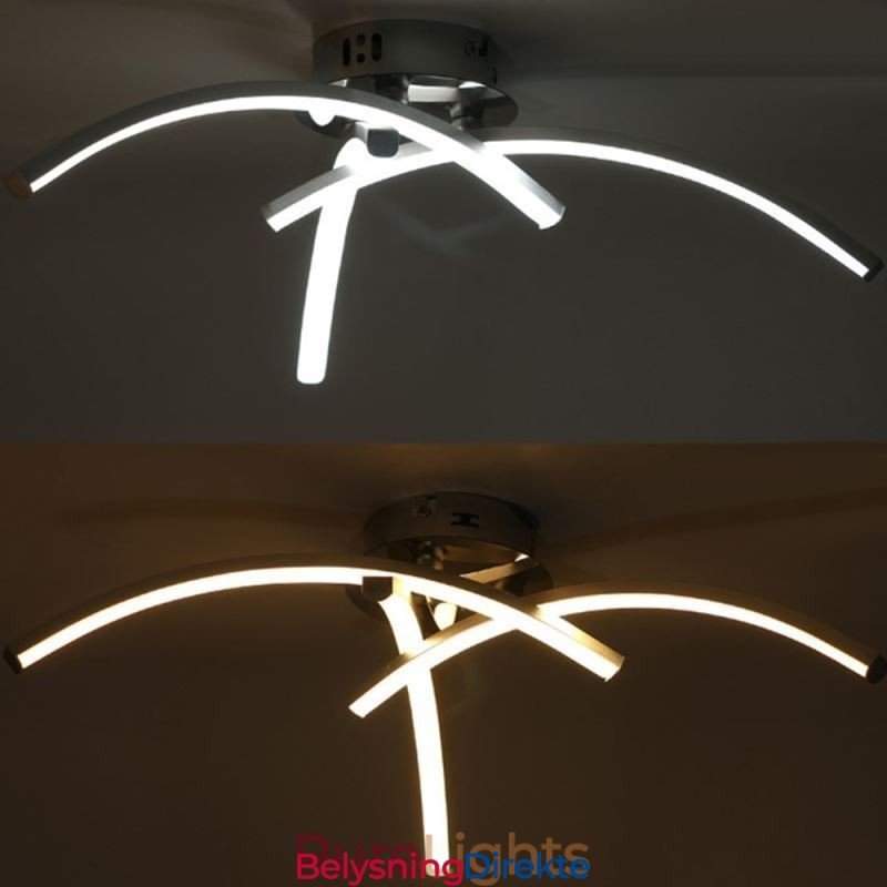 Enkel, Innfelt, Bueformet Akrylkryss-Taklampe