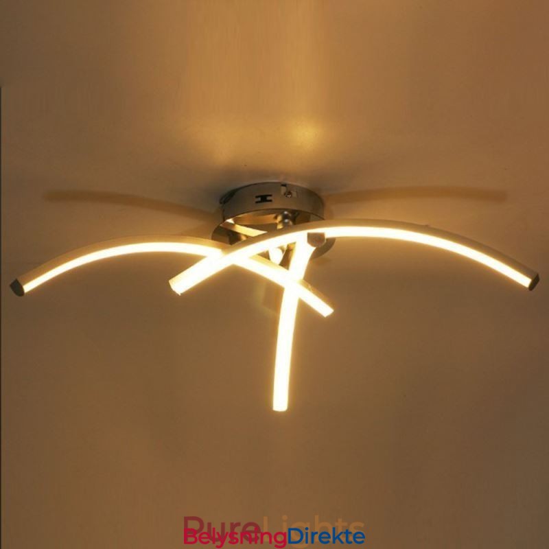 Enkel, Innfelt, Bueformet Akrylkryss-Taklampe