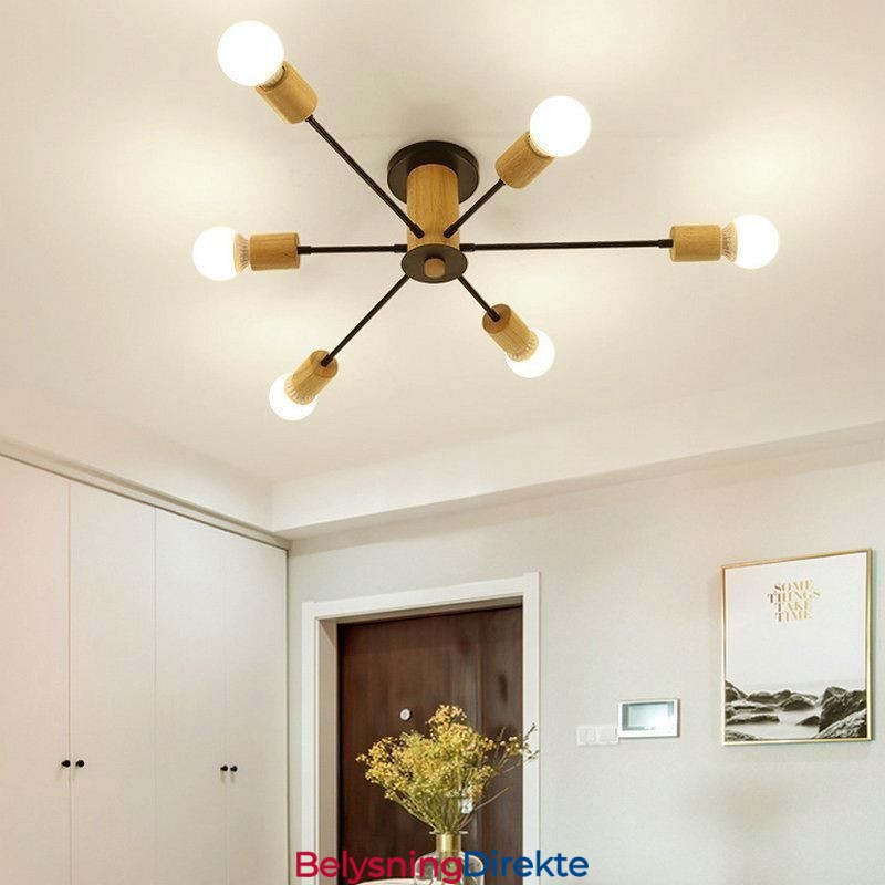 Moderne Magic Beans Innfelt Lysekrone Med Gren I Tre