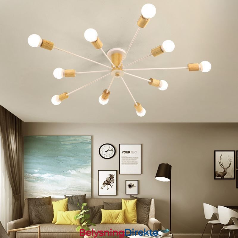 Moderne Magic Beans Innfelt Lysekrone Med Gren I Tre