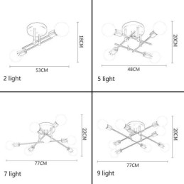 Simple Magic Beans Krysset Taklampe Med Innfelt Montering