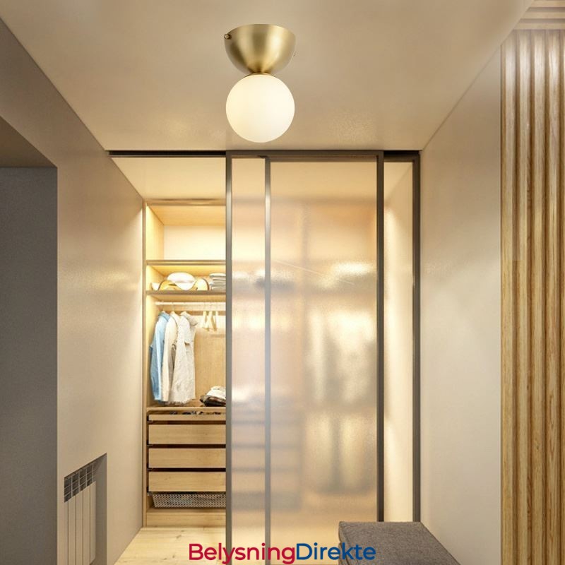 Nordisk Messing Mini Innfelt Taklampe For Foajebelysning