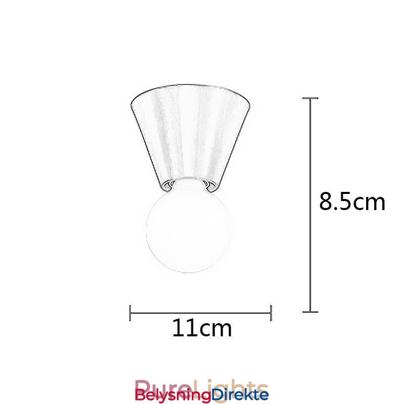 Nordisk Messing Mini Innfelt Taklampe